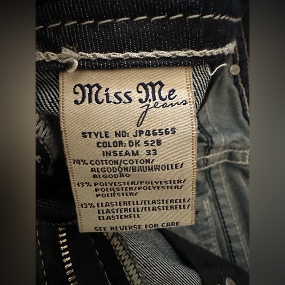 Miss Me Women's Chloe Bootcut Jeans Embellished Pockets Denim, Sz 31 - Picture 10 of 16